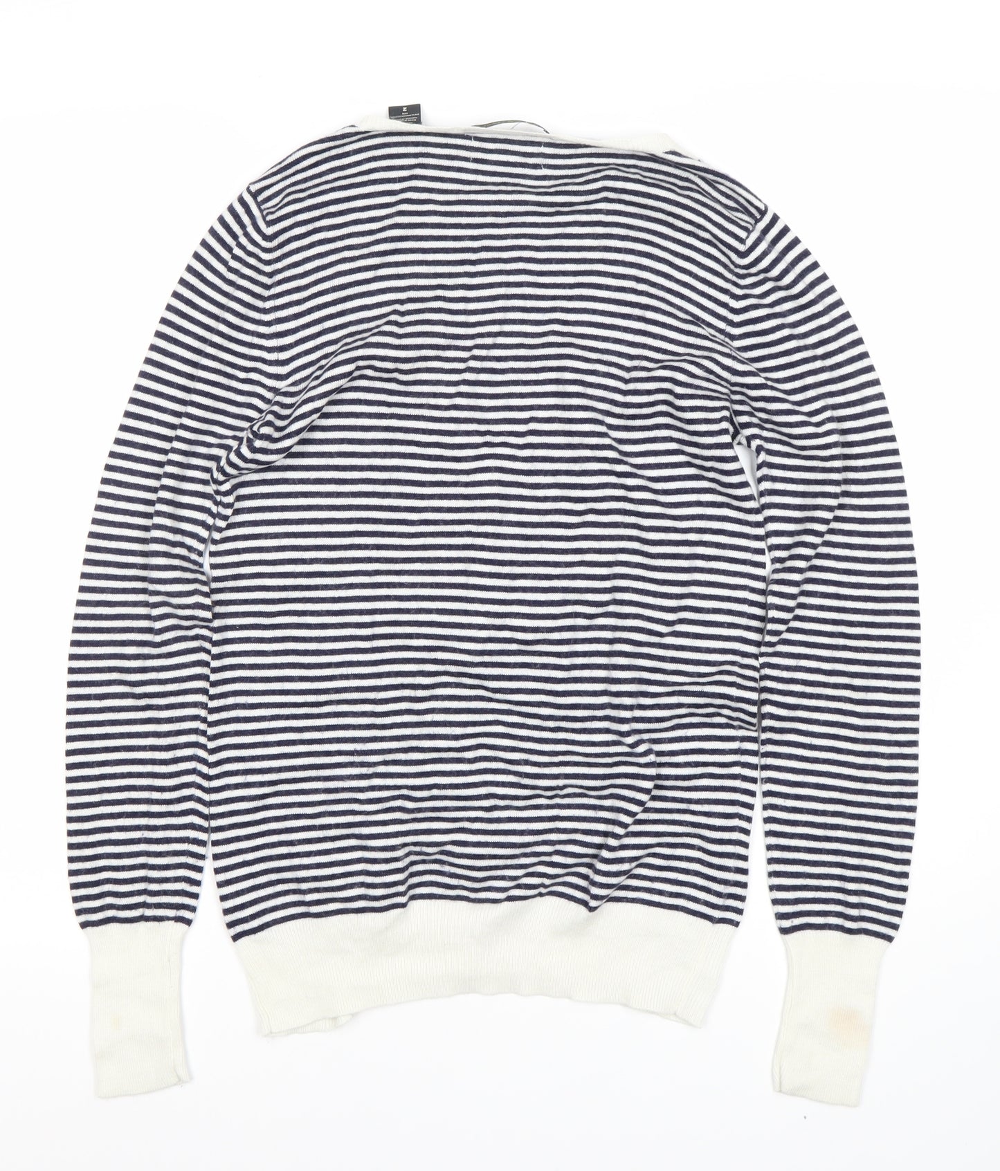 Maison Scotch Women’s Blue Striped Cardigan Size 10