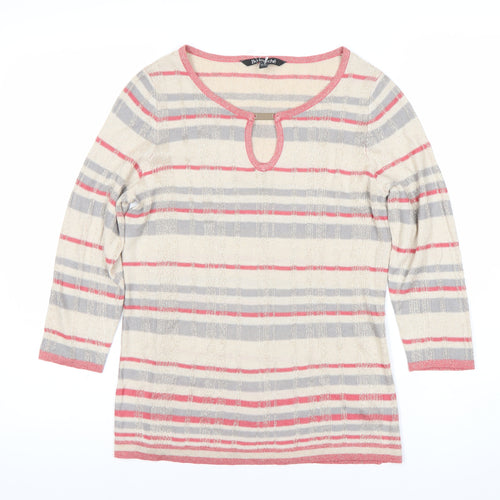 Bonmarche Women's Multicoloured Striped Jumper Size 8