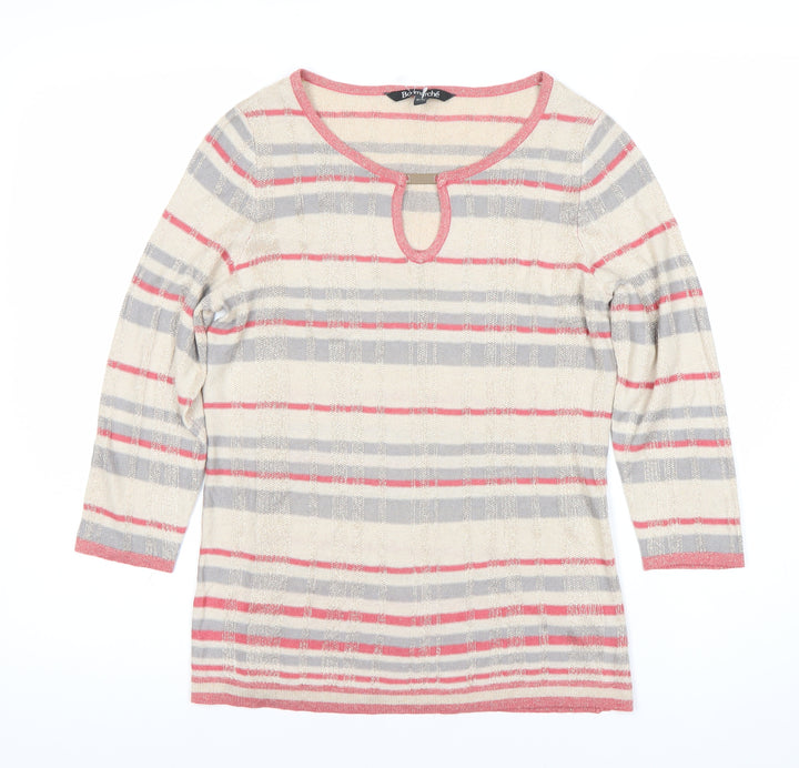 Bonmarche Women's Multicoloured Striped Jumper Size 8