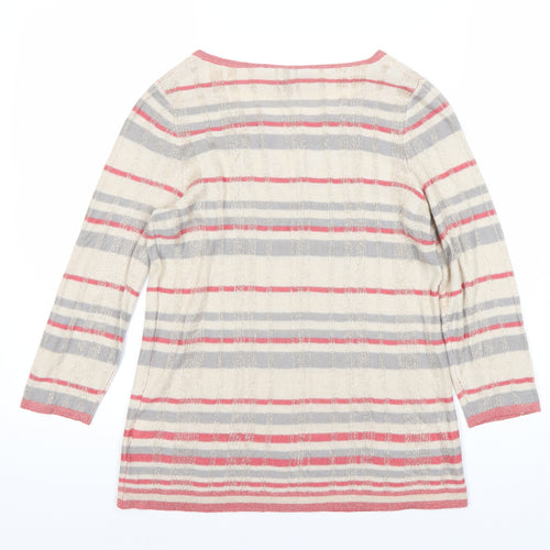 Bonmarche Women's Multicoloured Striped Jumper Size 8