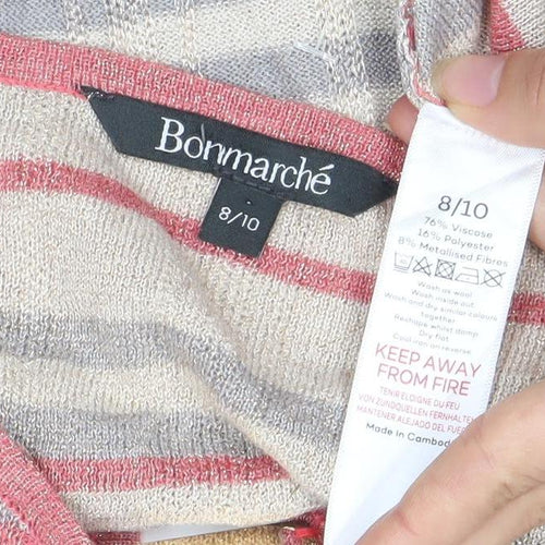 Bonmarche Women's Multicoloured Striped Jumper Size 8