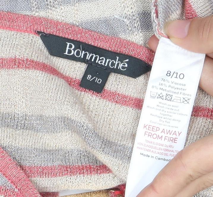 Bonmarche Women's Multicoloured Striped Jumper Size 8