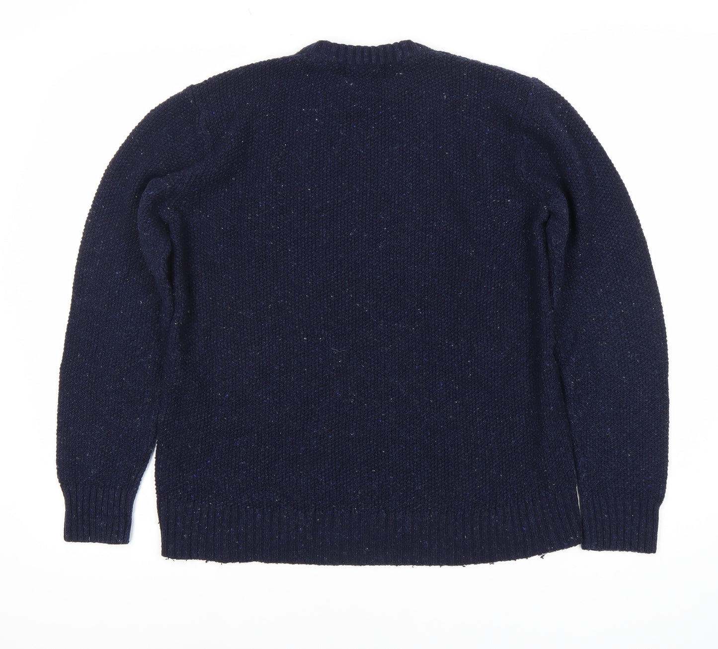 North Coast Men's Blue Wool Blend Pullover Jumper M