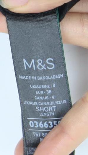 Marks and Spencer Women's Black Short Skirt, Size 8