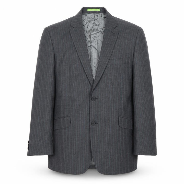 Limehaus Men's Grey Striped Suit Jacket - 42