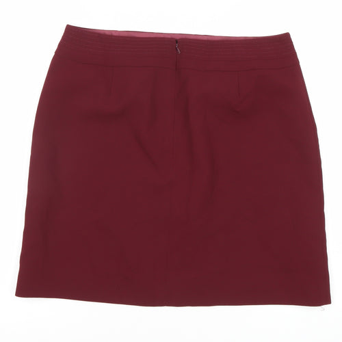Hobbs Women's Red Pencil Skirt, Size M, Versatile & Lined