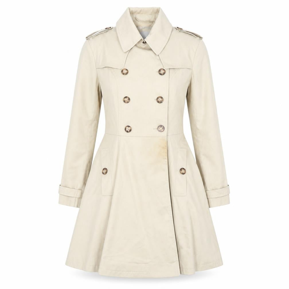 Front view of ASOS Women’s Beige Trench Coat, size UK 8