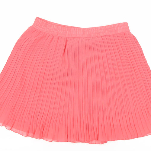 River Island Pink Pleated Women's Short Skirt Size 8