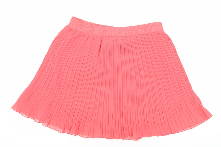 River Island Pink Pleated Women's Short Skirt Size 8
