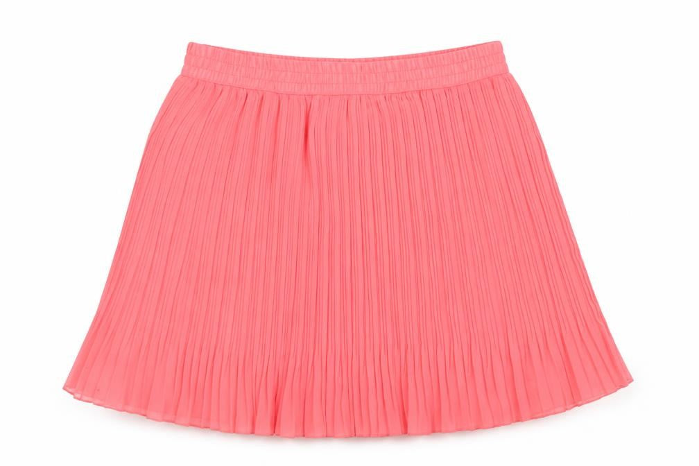 Front view of River Island Pink Pleated Women's Short Skirt, size 8