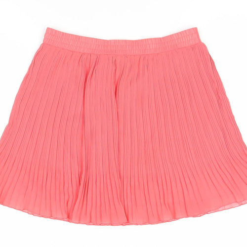 River Island Pink Pleated Women's Short Skirt Size 8