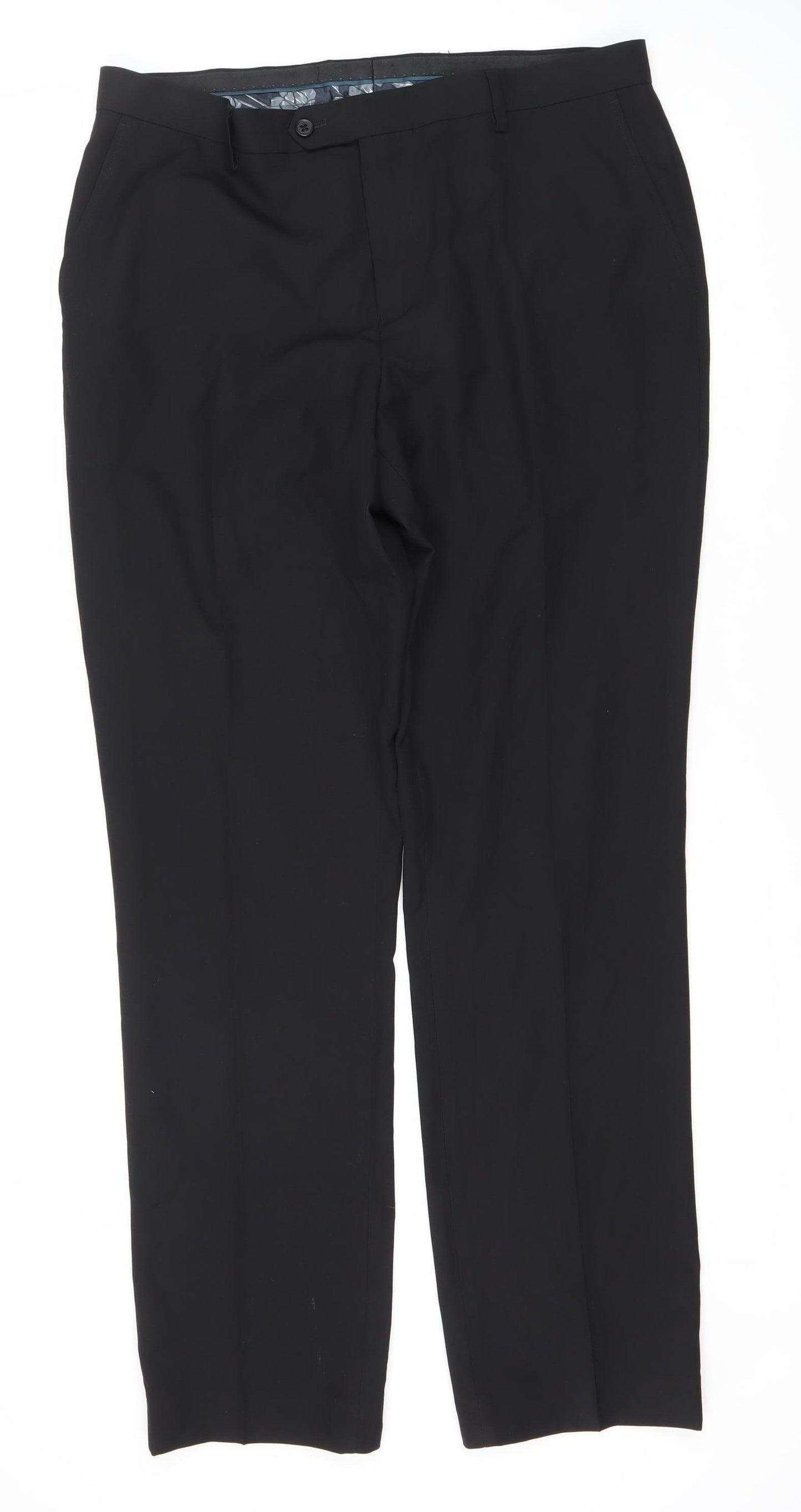 Next Men’s Black Straight Leg Trousers, Size L