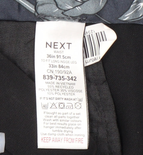 Next Men’s Black Straight Leg Trousers, Size L