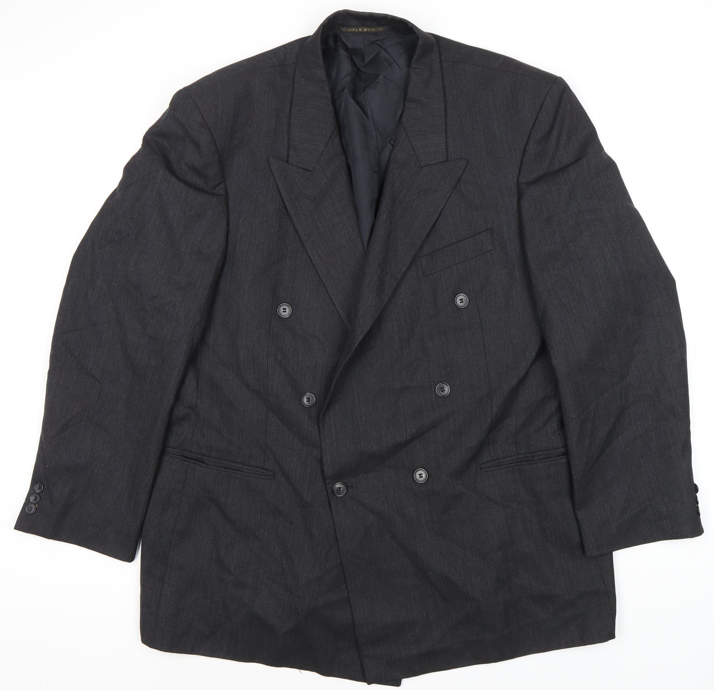 Marks and Spencer Men's Grey Wool Blazer 46R Jacket