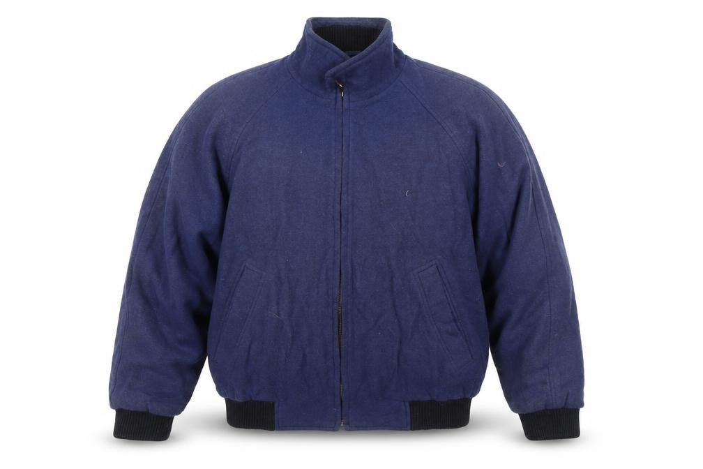 Front view of Marks & Spencer Men's Large Blue Wool Blend Jacket