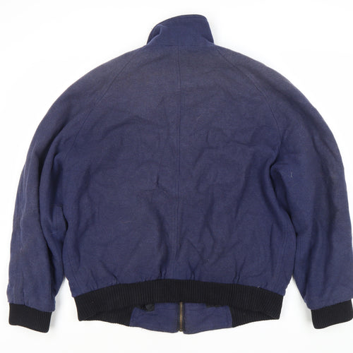 Marks & Spencer Men's Large Blue Wool Blend Jacket