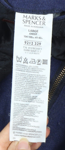 Marks & Spencer Men's Large Blue Wool Blend Jacket