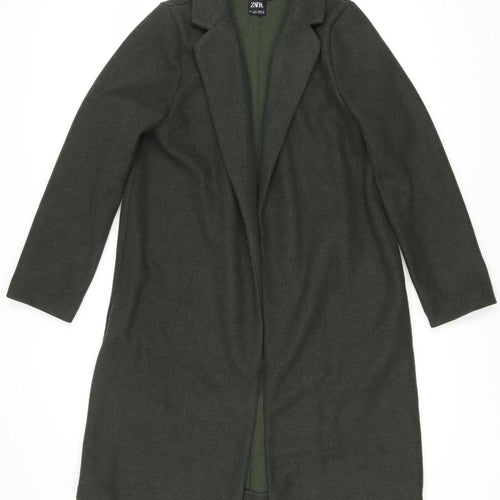 Zara Women's Green Coat Size 10 Long Sleeve