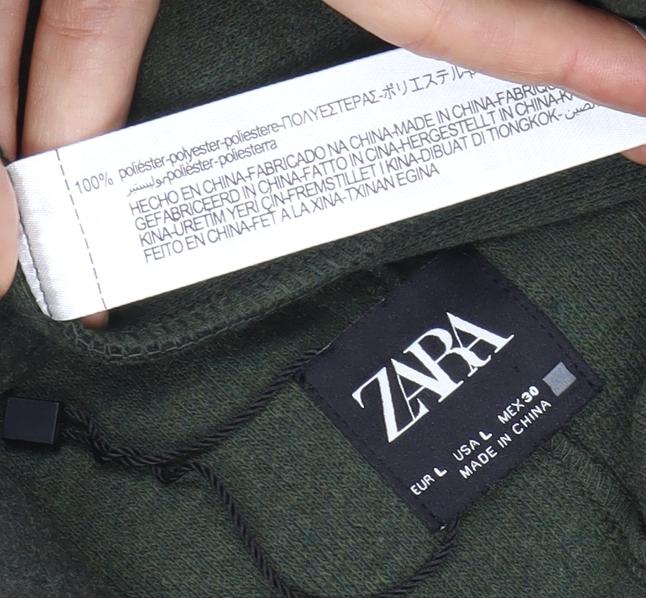 Zara Women's Green Coat Size 10 Long Sleeve