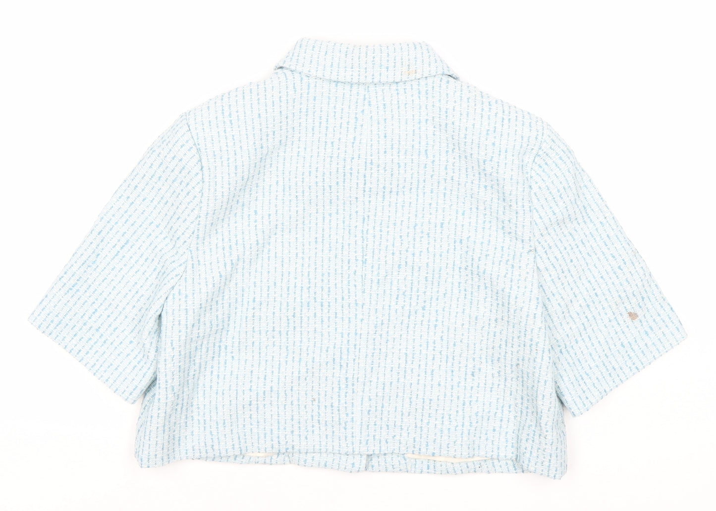 Marks and Spencer Women's Cropped Blue Blazer Size 12