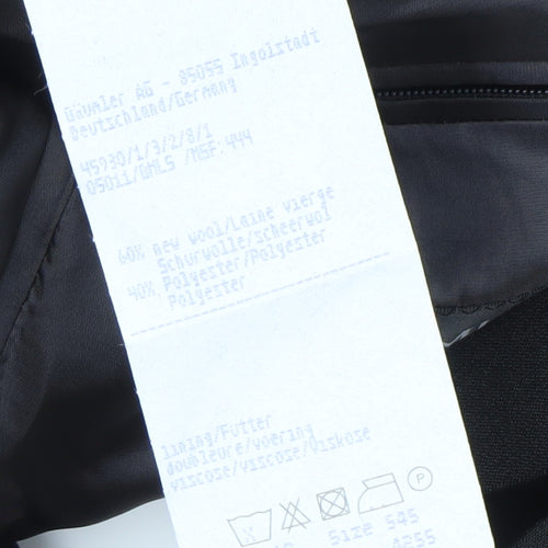 Bäumler Men's Black Wool Blend Single Breasted Suit Jacket Size 44