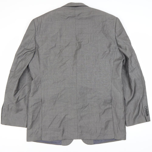Daniel Hechter Men's Grey Wool Blazer Jacket 44R