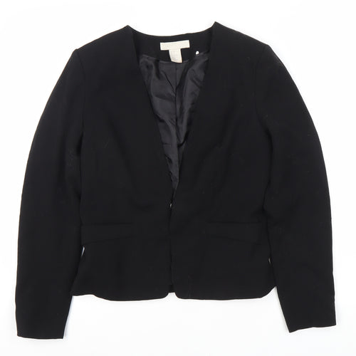 H&M Black Women's Blazer Size 10 Regular Fit