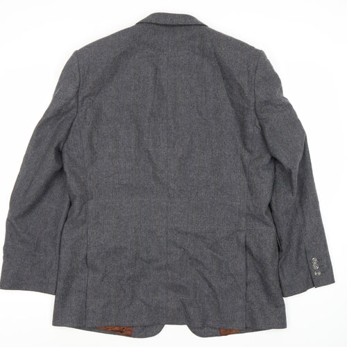 Magee Men's Grey Wool Blazer Size 42R
