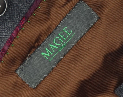Magee Men's Grey Wool Blazer Size 42R