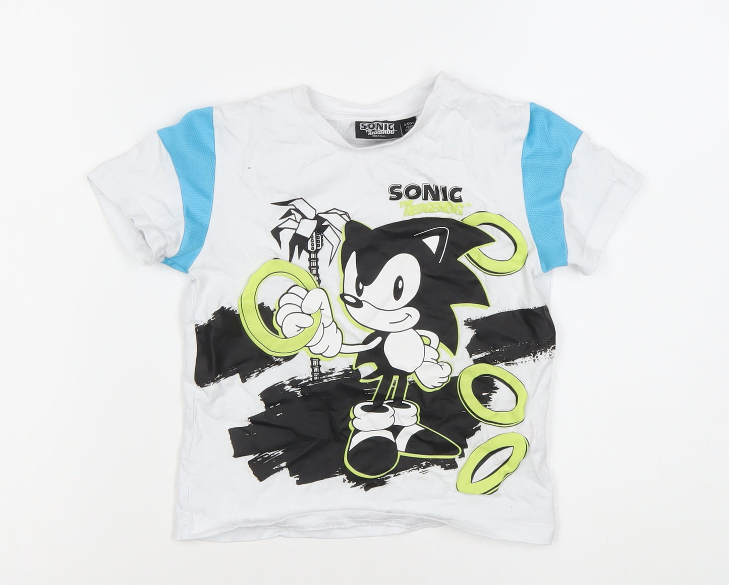 Sega Boys White Sonic Graphic T-Shirt 4-5 Years