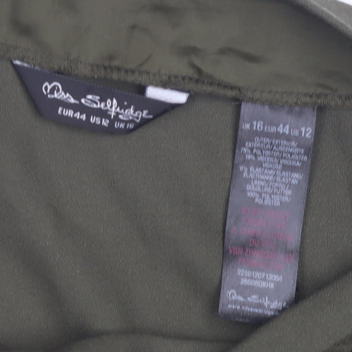 Miss Selfridge Women's Green Wrap Shorts Size 16