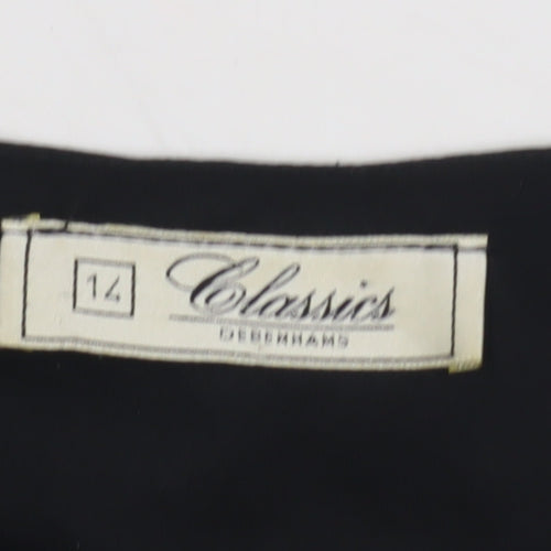 Debenhams Women’s Black Wrap Blouse, Size 14, Floral