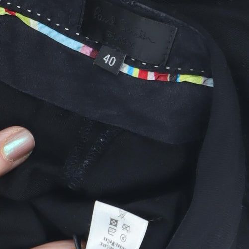 Paul Smith Women's Black Linen Trousers - Size 12