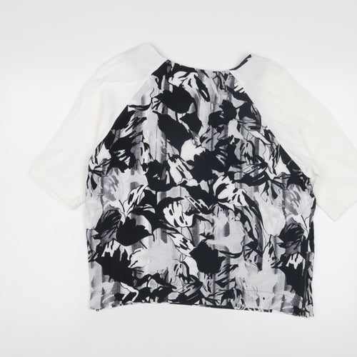 Topshop Women's Multicoloured Raglan Floral Top Size 10