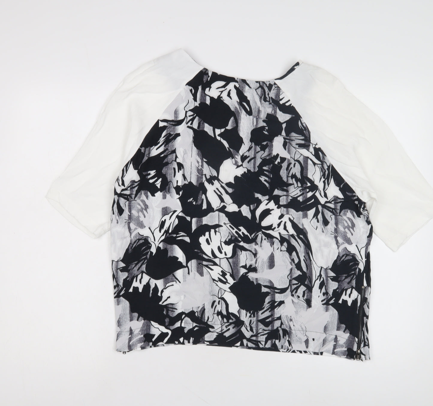 Topshop Women's Multicoloured Raglan Floral Top Size 10