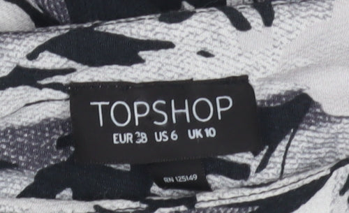 Topshop Women's Multicoloured Raglan Floral Top Size 10