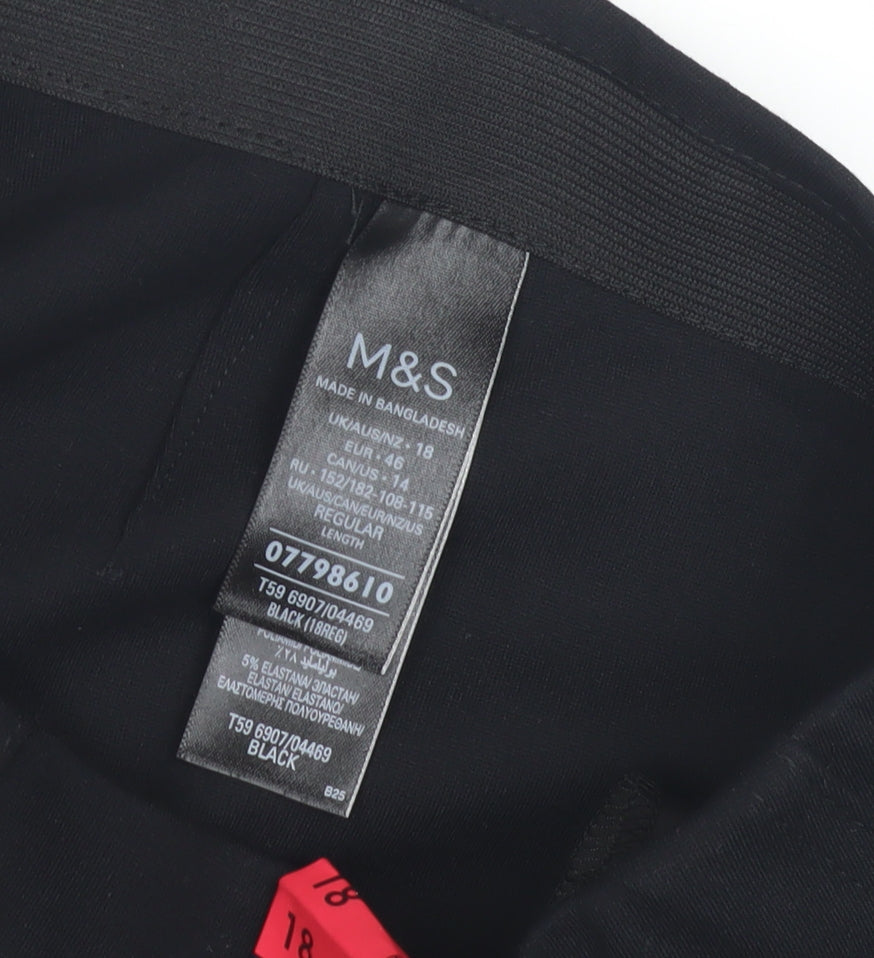 Marks and Spencer Women's Black Size 18 Trousers