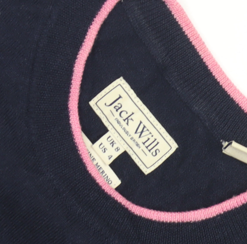 Jack Wills Women's Blue Crew Neck Pullover Jumper Size 8