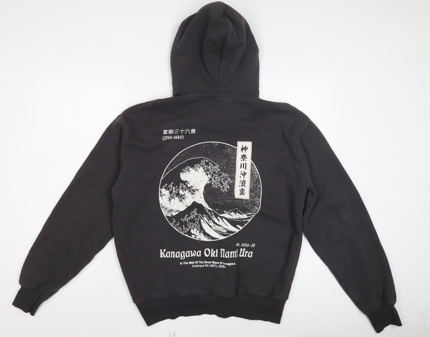 Pull&Bear Art Print Men's Black Hoodie S