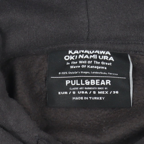 Pull&Bear Art Print Men's Black Hoodie S