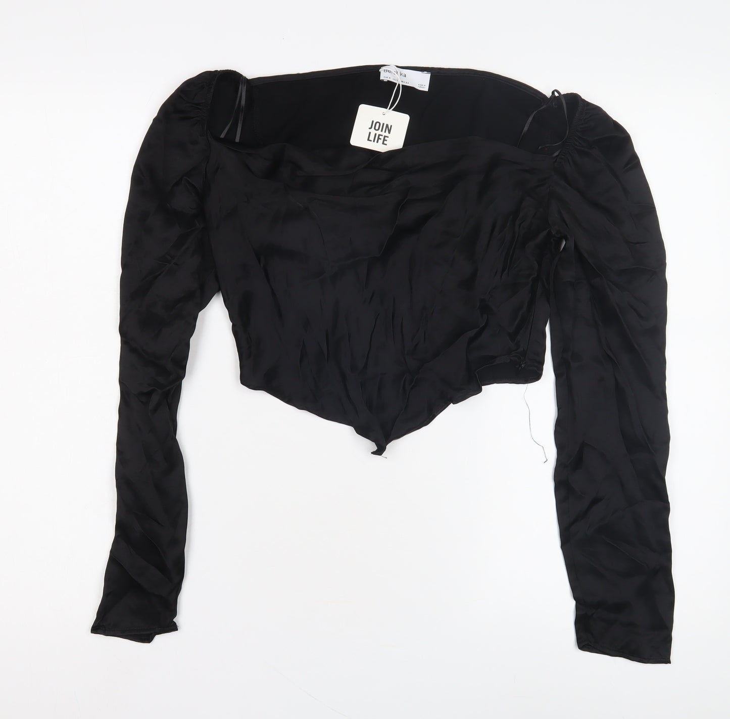 Bershka Women's Black Off-Shoulder Top, Size S, New