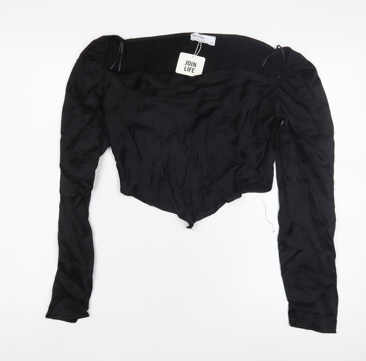 Bershka Women's Black Off-Shoulder Top, Size S, New