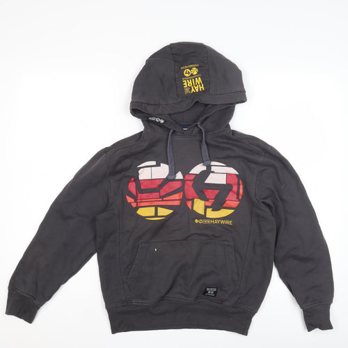 Haywire Boys Black Graphic Hoodie L Pullover Casual