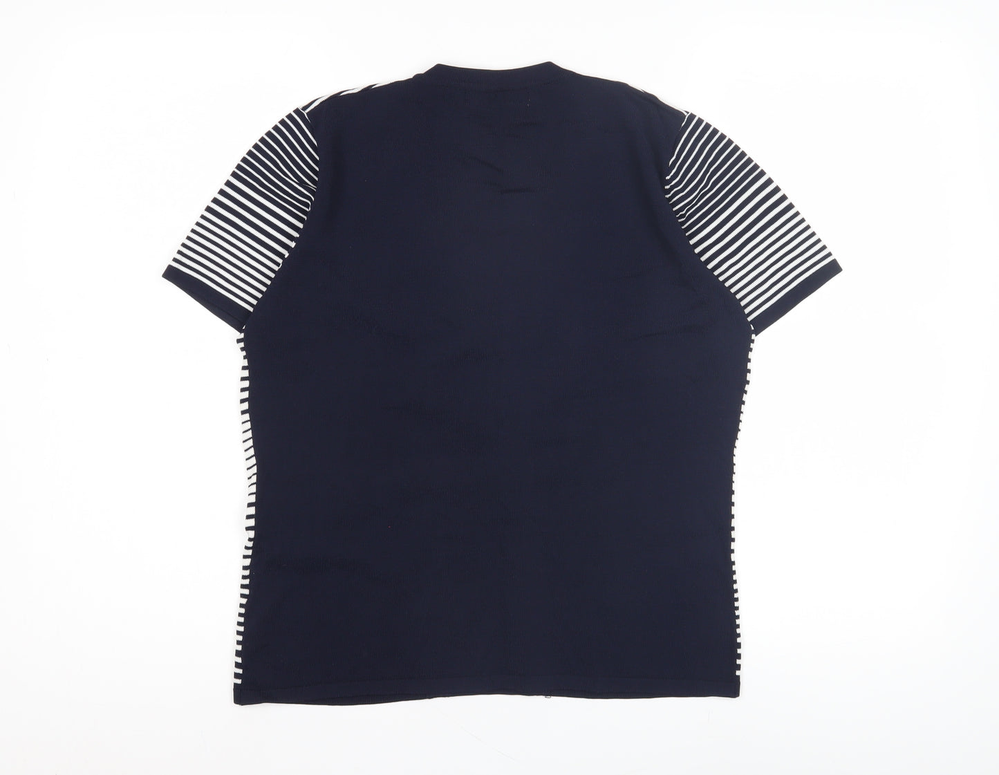 Just Elegance Women's Navy Striped T-Shirt, Size L