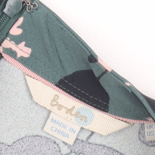 Boden Women's Green Floral Shift Dress Size 14
