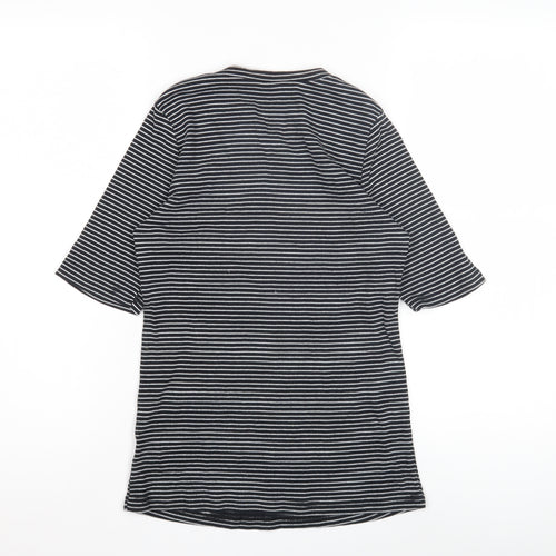 Sisters Point Women's Black Striped T-Shirt L