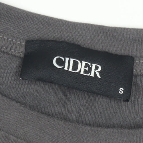 Cider Women's Grey Sleeveless Tie T-Shirt Size S