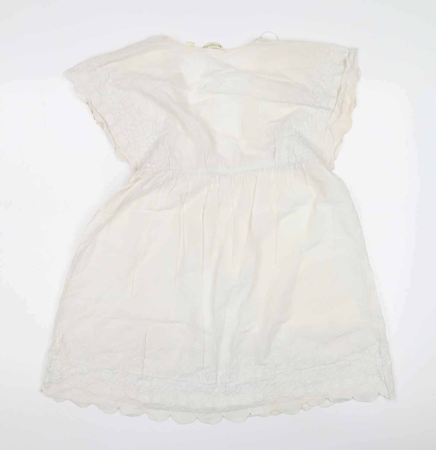 Accessorize Women's White Embroidered Blouse M