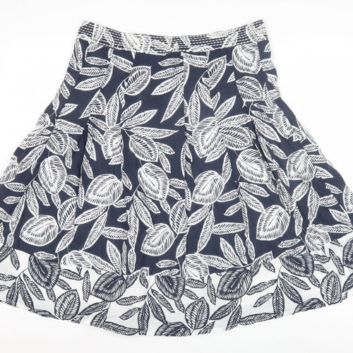 Maine New England Women's Blue A-Line Floral Skirt Size 10