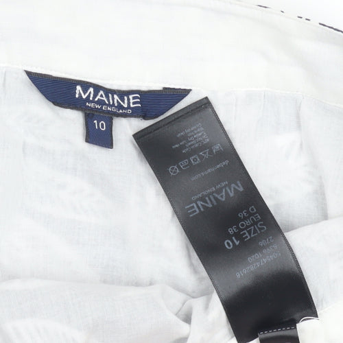 Maine New England Women's Blue A-Line Floral Skirt Size 10